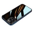 For iPhone 12 mini SULADA  Aviation Aluminum Frame Nano Glass TPU Case(Dark Blue) - 1