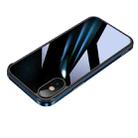 For iPhone X / XS SULADA Shockproof Aviation Aluminum Metal Frame + Nano Glass + TPU Protective Case(Dark Blue) - 1