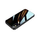 For iPhone X / XS SULADA Shockproof Aviation Aluminum Metal Frame + Nano Glass + TPU Protective Case(Black) - 1