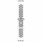 Butterfly Buckle Dual-tone Liquid Silicone Watch Band For Apple Watch Series 8&7 41mm / SE 2&6&SE&5&4 40mm / 3&2&1 38mm(White+Black) - 1