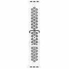 Butterfly Buckle Dual-tone Liquid Silicone Watch Band For Apple Watch Series 9&8&7 41mm / SE 3&SE 2&6&SE&5&4 40mm / 3&2&1 38mm(White+Black) - 1