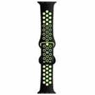 Butterfly Buckle Dual-tone Liquid Silicone Watch Band For Apple Watch Series 8&7 41mm / SE 2&6&SE&5&4 40mm / 3&2&1 38mm(Black+Yellow) - 1