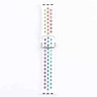 Metal Buckle Silicone Watch Band For Apple Watch Series 8&7 41mm / SE 2&6&SE&5&4 40mm / 3&2&1 38mm(White+Colorful) - 1