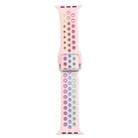 Metal Buckle Silicone Watch Band For Apple Watch Series 8&7 41mm / SE 2&6&SE&5&4 40mm / 3&2&1 38mm(Pink+Colorful) - 1