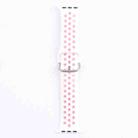 Metal Buckle Silicone Watch Band For Apple Watch Series 8&7 41mm / SE 2&6&SE&5&4 40mm / 3&2&1 38mm(White+Pink) - 1