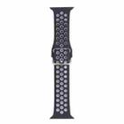 Metal Buckle Silicone Watch Band For Apple Watch Series 8&7 41mm / SE 2&6&SE&5&4 40mm / 3&2&1 38mm(Black+Gray) - 1