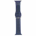 Metal Buckle Silicone Watch Band For Apple Watch Series 8&7 41mm / SE 2&6&SE&5&4 40mm / 3&2&1 38mm(Blue+Black) - 1