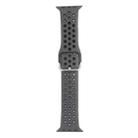 Metal Buckle Silicone Watch Band For Apple Watch Series 9&8&7 41mm / SE 3&SE 2&6&SE&5&4 40mm / 3&2&1 38mm(Olive Green+Black) - 1