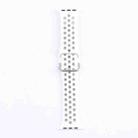 Metal Buckle Silicone Watch Band For Apple Watch Series 8&7 41mm / SE 2&6&SE&5&4 40mm / 3&2&1 38mm(White+Gray) - 1