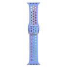 Metal Buckle Silicone Watch Band For Apple Watch Ultra 49mm / Series 8&7 45mm / SE 2&6&SE&5&4 44mm / 3&2&1 42mm(Light Blue+Colorful) - 1