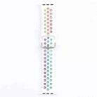 Metal Buckle Silicone Watch Band For Apple Watch Ultra 49mm / Series 8&7 45mm / SE 2&6&SE&5&4 44mm / 3&2&1 42mm(White+Colorful) - 1