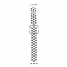 Metal Buckle Silicone Watch Band For Apple Watch Ultra 49mm / Series 8&7 45mm / SE 2&6&SE&5&4 44mm / 3&2&1 42mm(White+Black) - 1