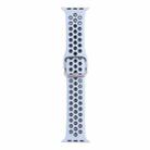 Metal Buckle Silicone Watch Band For Apple Watch Ultra 49mm / Series 8&7 45mm / SE 2&6&SE&5&4 44mm / 3&2&1 42mm(Sky Blue+Black) - 1