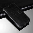 For Blackview A100 idewei Crazy Horse Texture Horizontal Flip Leather Case with Holder & Card Slots & Wallet(Black) - 1