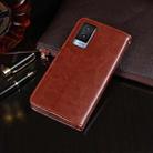 For vivo V21e 5G idewei Crazy Horse Texture Horizontal Flip Leather Case with Holder & Card Slots & Wallet(Brown) - 3