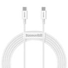Baseus CATYS-C02 Superior Series 100W USB-C / Type-C to USB-C / Type-C Fast Charging Data Cable, Cable Length:2m(White) - 1