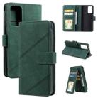 For Samsung Galaxy A52 5G / 4G Skin Feel Business Horizontal Flip PU Leather Case with Holder & Multi-Card Slots & Wallet & Lanyard & Photo Frame(Green) - 1