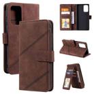 For Samsung Galaxy A72 5G / 4G Skin Feel Business Horizontal Flip PU Leather Case with Holder & Multi-Card Slots & Wallet & Lanyard & Photo Frame(Brown) - 1