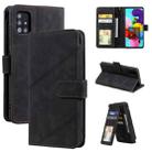 For Samsung Galaxy A51 Skin Feel Business Horizontal Flip PU Leather Case with Holder & Multi-Card Slots & Wallet & Lanyard & Photo Frame(Black) - 1
