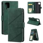 For Samsung Galaxy A12 Skin Feel Business Horizontal Flip PU Leather Case with Holder & Multi-Card Slots & Wallet & Lanyard & Photo Frame(Green) - 1
