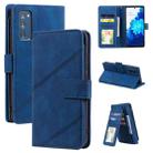 For Samsung Galaxy S20 FE Skin Feel Business Horizontal Flip PU Leather Case with Holder & Multi-Card Slots & Wallet & Lanyard & Photo Frame(Blue) - 1