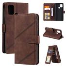 For Samsung Galaxy A21s Skin Feel Business Horizontal Flip PU Leather Case with Holder & Multi-Card Slots & Wallet & Lanyard & Photo Frame(Brown) - 1