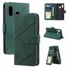 For Samsung Galaxy A20e Skin Feel Business Horizontal Flip PU Leather Case with Holder & Multi-Card Slots & Wallet & Lanyard & Photo Frame(Green) - 1