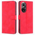 For Honor 50 AZNS Skin Feel Calf Texture Horizontal Flip Leather Case with Card Slots & Holder & Wallet(Red) - 1