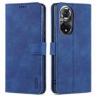 For Honor 50 AZNS Skin Feel Calf Texture Horizontal Flip Leather Case with Card Slots & Holder & Wallet(Blue) - 1