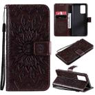 For OPPO Reno6 Pro 5G Sun Embossing Pattern Horizontal Flip Leather Case with Card Slot & Holder & Wallet & Lanyard(Brown) - 1