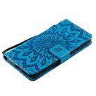 For Huawei P50 Sun Embossing Pattern Horizontal Flip Leather Case with Card Slot & Holder & Wallet & Lanyard(Blue) - 7