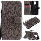 For Nokia 6.3 / G20 / G10 Sun Embossing Pattern Horizontal Flip Leather Case with Card Slot & Holder & Wallet & Lanyard(Grey) - 1