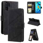 For Huawei P30 Pro Skin Feel Business Horizontal Flip PU Leather Case with Holder & Multi-Card Slots & Wallet & Lanyard & Photo Frame(Black) - 1