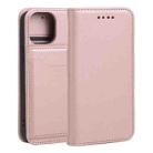 For iPhone 13 Strong Magnetism Shockproof Horizontal Flip Liquid Feel Leather Case with Holder & Card Slots & Wallet mini(Rose Gold) - 1