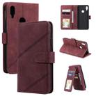 For Xiaomi Redmi Note 7 Skin Feel Business Horizontal Flip PU Leather Case with Holder & Multi-Card Slots & Wallet & Lanyard & Photo Frame(Red) - 1