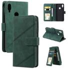 For Xiaomi Redmi Note 7 Skin Feel Business Horizontal Flip PU Leather Case with Holder & Multi-Card Slots & Wallet & Lanyard & Photo Frame(Green) - 1