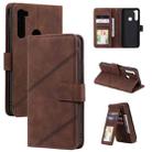 For Xiaomi Redmi Note 8 Skin Feel Business Horizontal Flip PU Leather Case with Holder & Multi-Card Slots & Wallet & Lanyard & Photo Frame(Brown) - 1