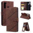 For Xiaomi Redmi Note 8T Skin Feel Business Horizontal Flip PU Leather Case with Holder & Multi-Card Slots & Wallet & Lanyard & Photo Frame(Brown) - 1