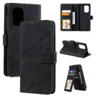 For Xiaomi Redmi K40 / K40 Pro Skin Feel Business Horizontal Flip PU Leather Case with Holder & Multi-Card Slots & Wallet & Lanyard & Photo Frame(Black) - 1