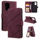 For Xiaomi Redmi K40 / K40 Pro Skin Feel Business Horizontal Flip PU Leather Case with Holder & Multi-Card Slots & Wallet & Lanyard & Photo Frame(Red) - 1