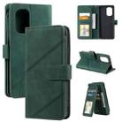 For Xiaomi Redmi K40 / K40 Pro Skin Feel Business Horizontal Flip PU Leather Case with Holder & Multi-Card Slots & Wallet & Lanyard & Photo Frame(Green) - 1