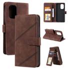 For Xiaomi Redmi K40 / K40 Pro Skin Feel Business Horizontal Flip PU Leather Case with Holder & Multi-Card Slots & Wallet & Lanyard & Photo Frame(Brown) - 1