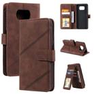 For Xiaomi Poco X3 NFC Skin Feel Business Horizontal Flip PU Leather Case with Holder & Multi-Card Slots & Wallet & Lanyard & Photo Frame(Brown) - 1