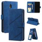 For Xiaomi Redmi 8A Skin Feel Business Horizontal Flip PU Leather Case with Holder & Multi-Card Slots & Wallet & Lanyard & Photo Frame(Blue) - 1