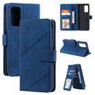 For Xiaomi Mi 10T 5G Skin Feel Business Horizontal Flip PU Leather Case with Holder & Multi-Card Slots & Wallet & Lanyard & Photo Frame(Blue) - 1