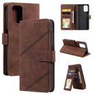 For Xiaomi Redmi Note 10 Skin Feel Business Horizontal Flip PU Leather Case with Holder & Multi-Card Slots & Wallet & Lanyard & Photo Frame(Brown) - 1