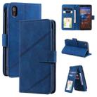 For Xiaomi Redmi 7A Skin Feel Business Horizontal Flip PU Leather Case with Holder & Multi-Card Slots & Wallet & Lanyard & Photo Frame(Blue) - 1