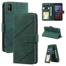 For Xiaomi Redmi 7A Skin Feel Business Horizontal Flip PU Leather Case with Holder & Multi-Card Slots & Wallet & Lanyard & Photo Frame(Green) - 1