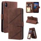 For Xiaomi Redmi 7A Skin Feel Business Horizontal Flip PU Leather Case with Holder & Multi-Card Slots & Wallet & Lanyard & Photo Frame(Brown) - 1