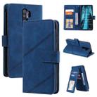 For Xiaomi Redmi Note 8 Pro Skin Feel Business Horizontal Flip PU Leather Case with Holder & Multi-Card Slots & Wallet & Lanyard & Photo Frame(Blue) - 1